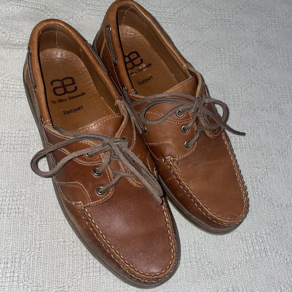 Allen Edmonds Eastport Mens Casual Shoes Sz 10 D Brown Leather Outdoors Boating